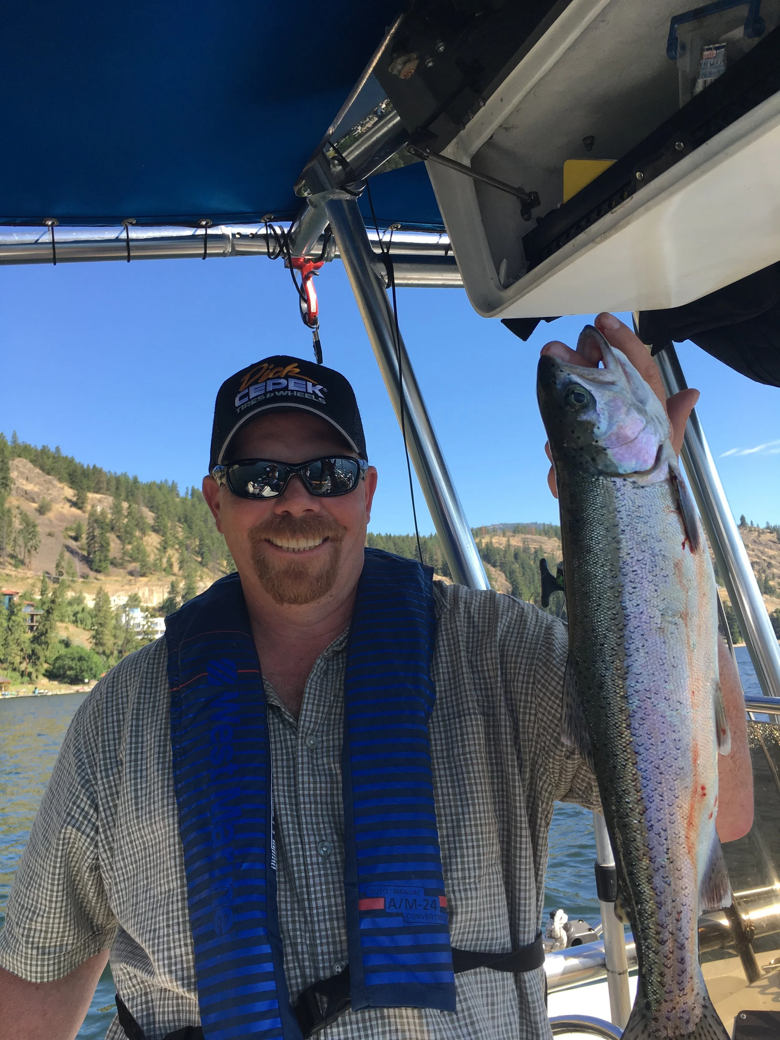Fishing with Desert Salmon Charters - fishing guide on Okanagan Lake, Kelowna, BC, Canada.  #fishingkelowna #fishingokanagan