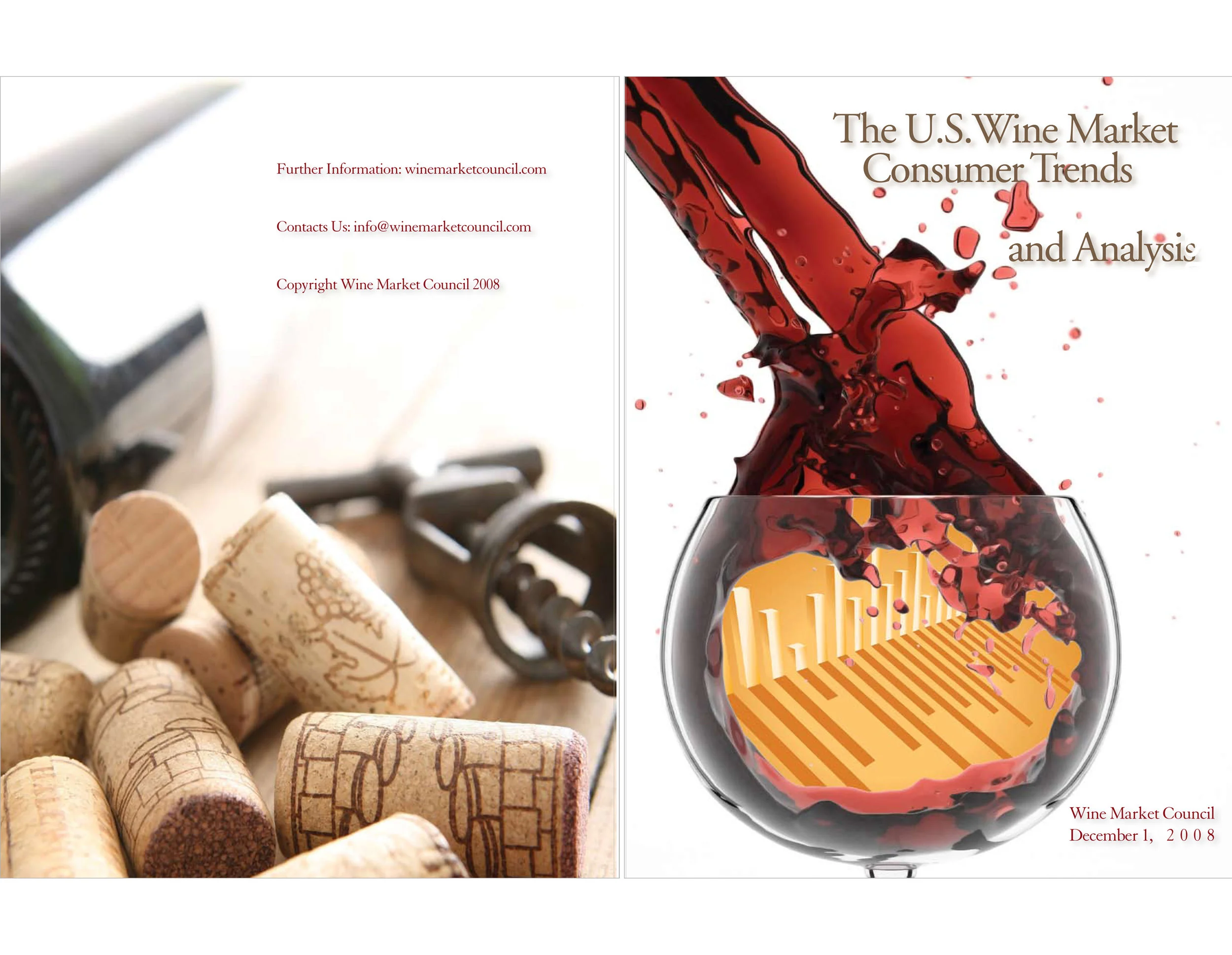 Report front and back covers for the Wine Market Council.