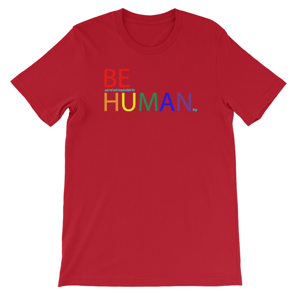 BE part of and responsible for HUMANity (fine print cyan)