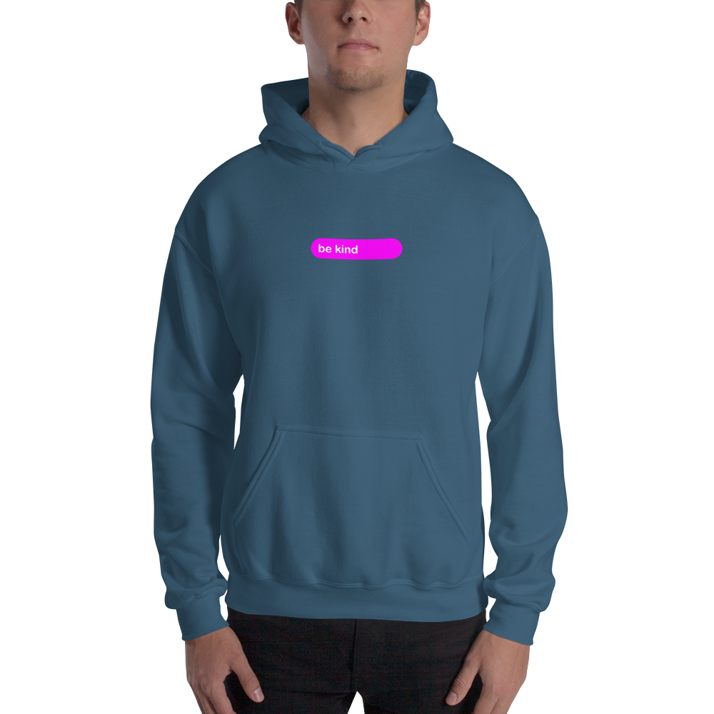 be kind white and pink graphic Hooded Sweatshirts