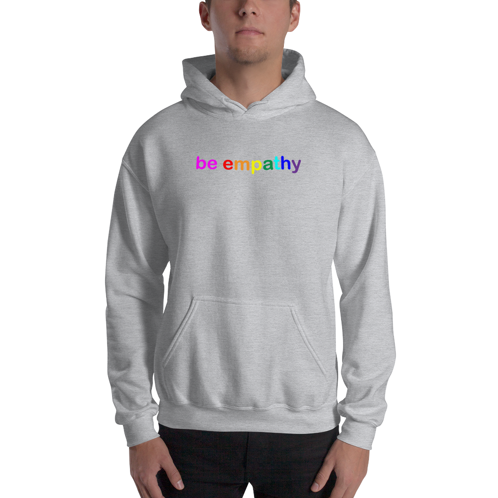 be empathy rainbow graphic hooded sweatshirts