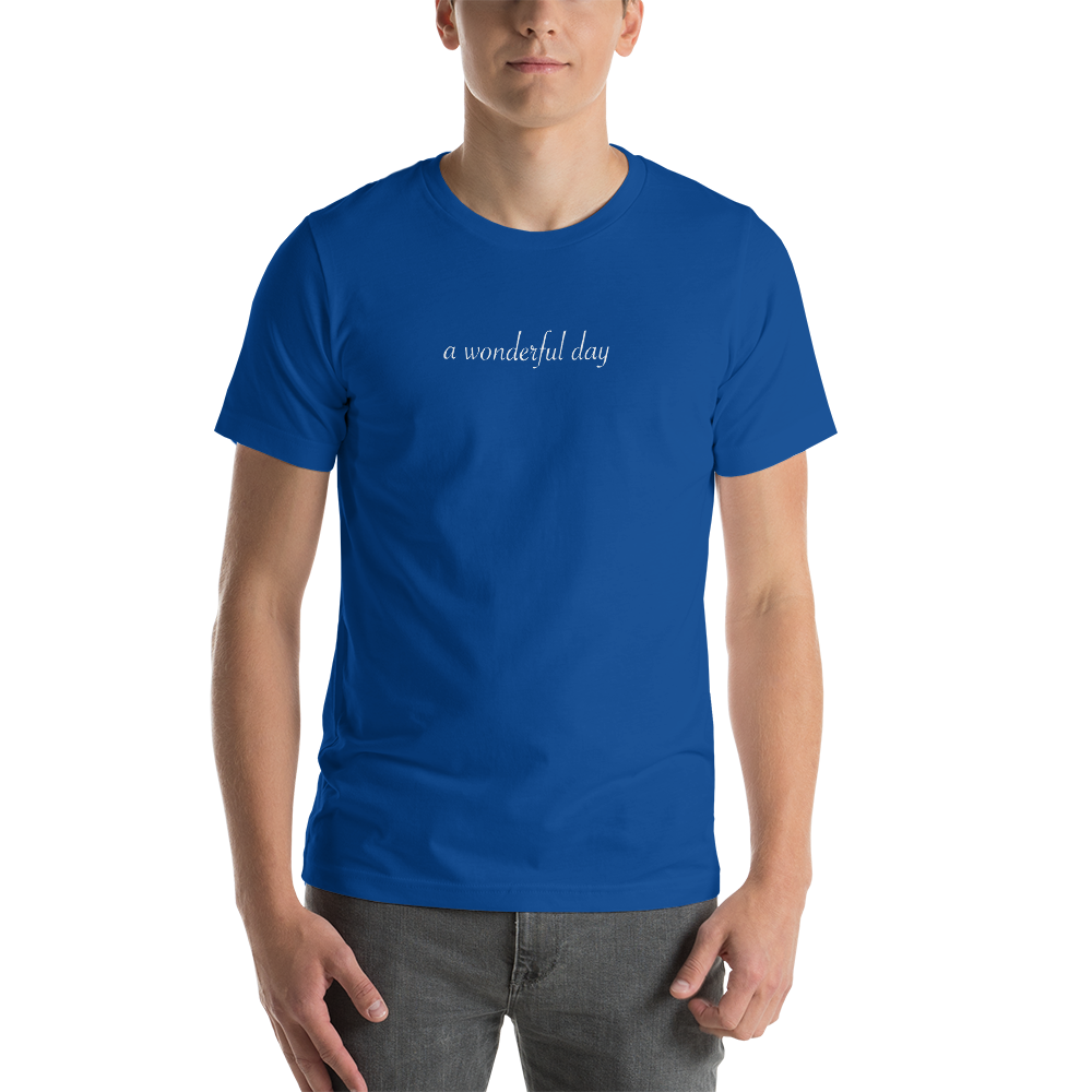 a wonderful day white graphic shirt 