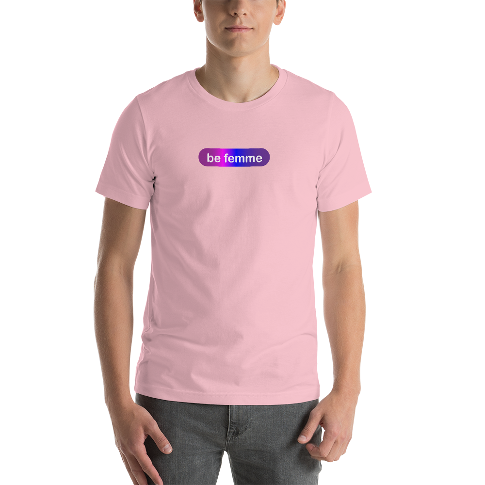be femme white and pink blue purple gradient graphic shirts