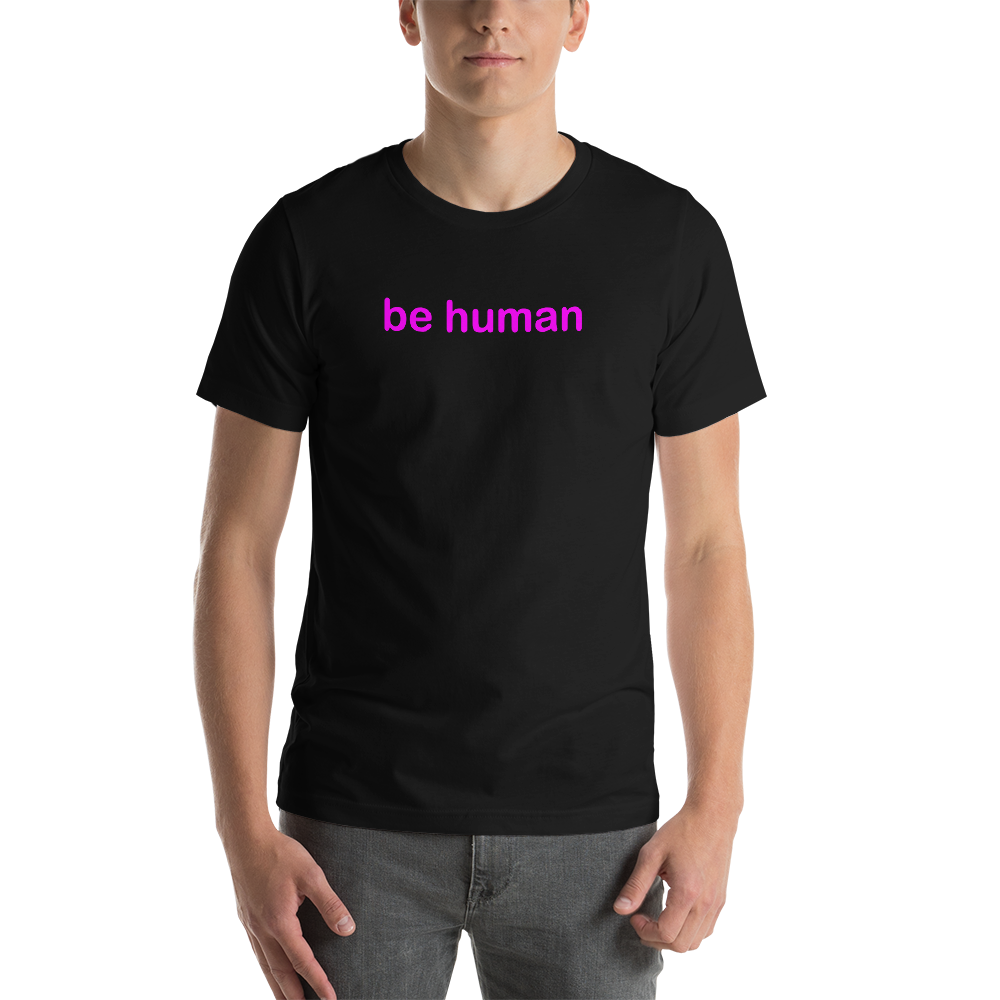 be human pink graphic shirts