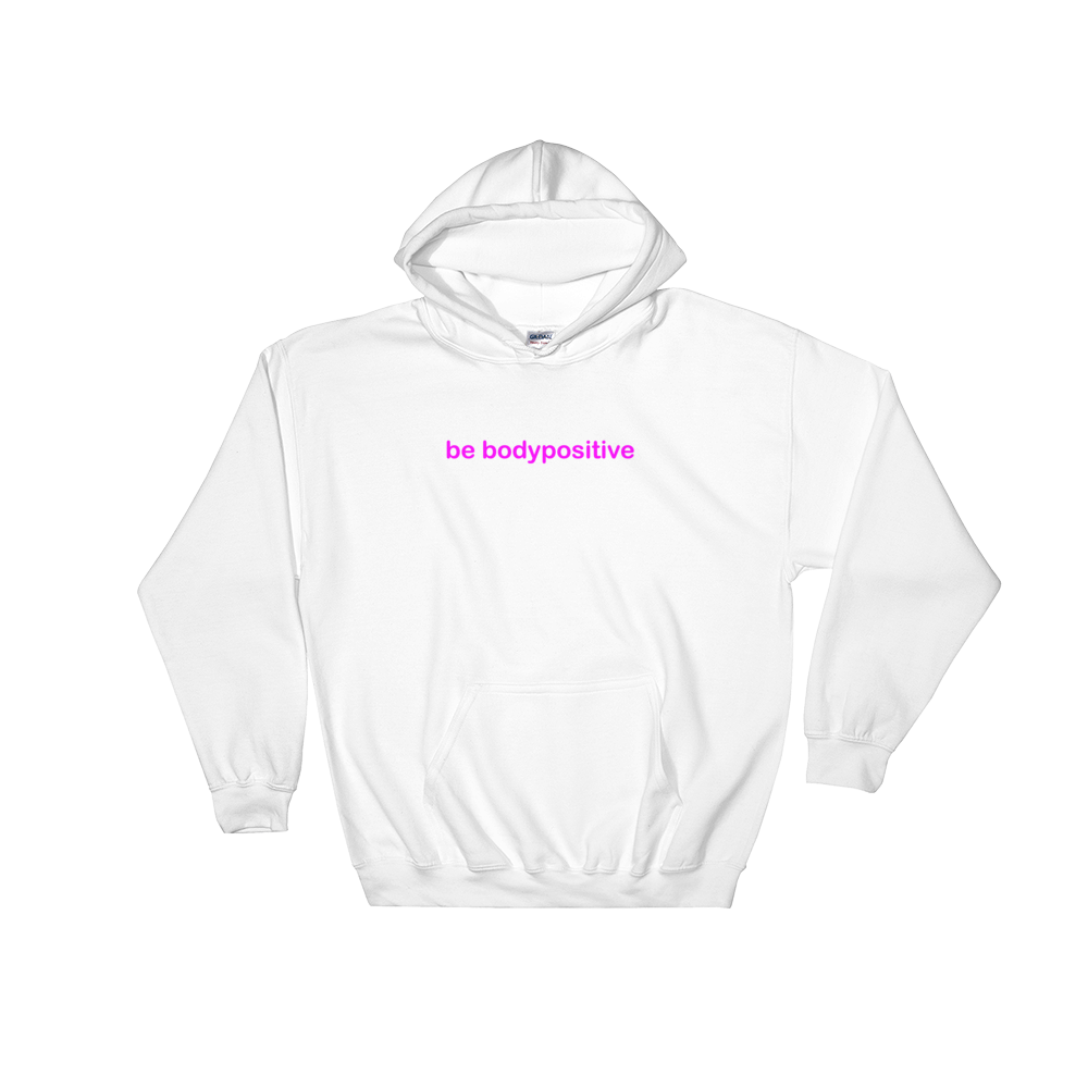 be bodypositive pink graphic Hooded Sweatshirts