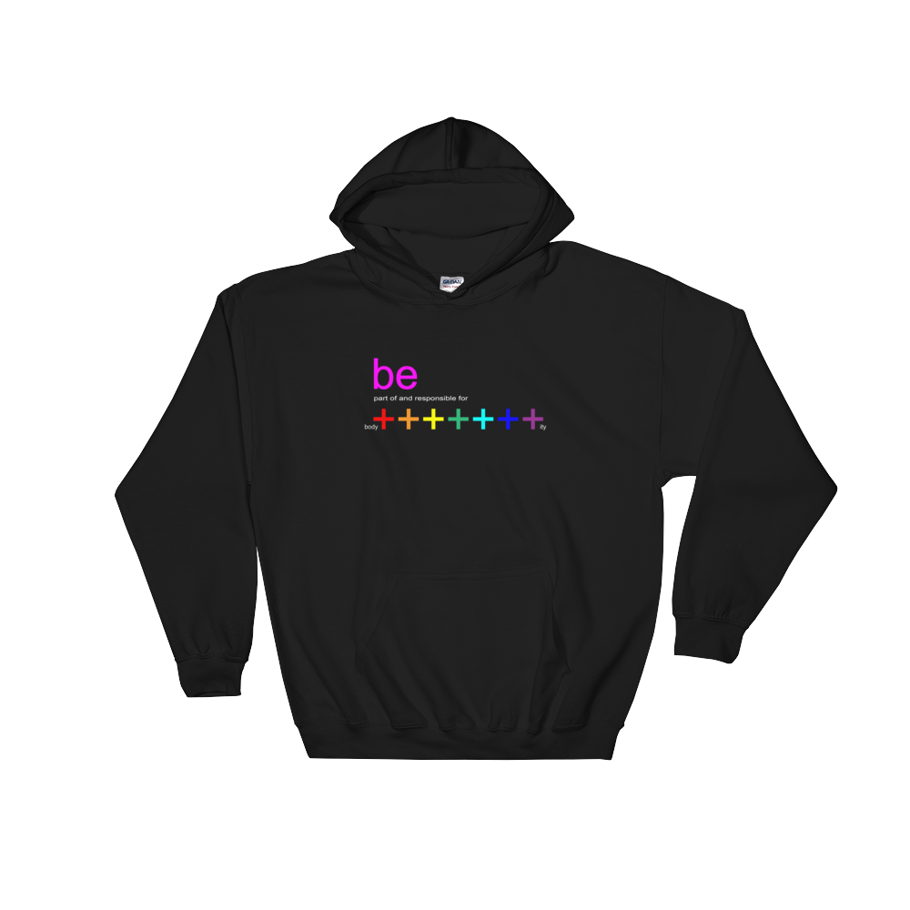 be po&amp;rf body+++++++ity pink rainbow graphic Hooded Sweatshirts