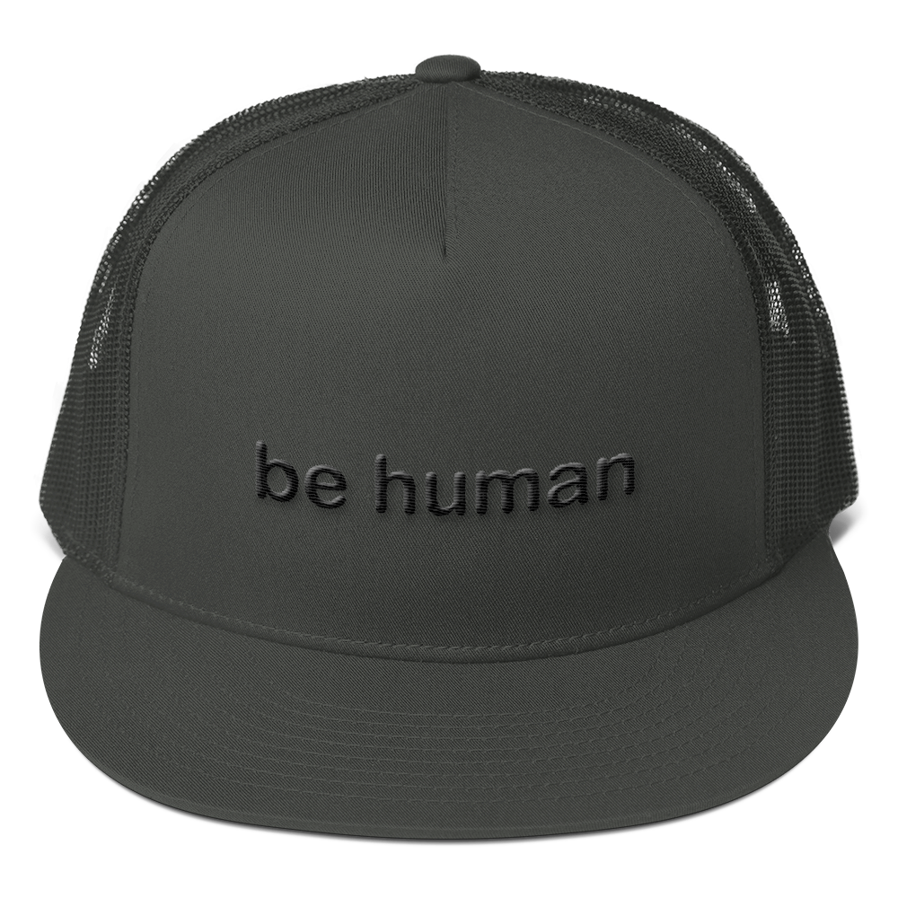 behumanwhiteprintonly_mockup_Front_Charcoal.png