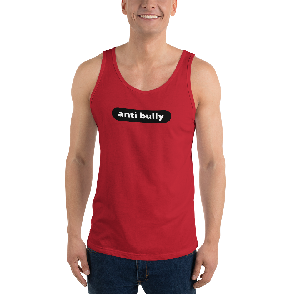 anti bully tanks black and white lettering 