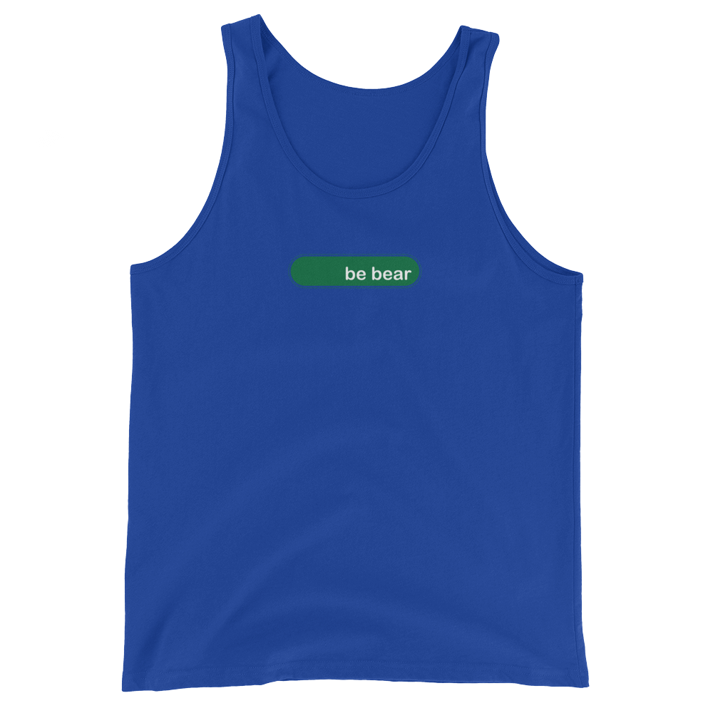 be bear tanks green and white lettering 