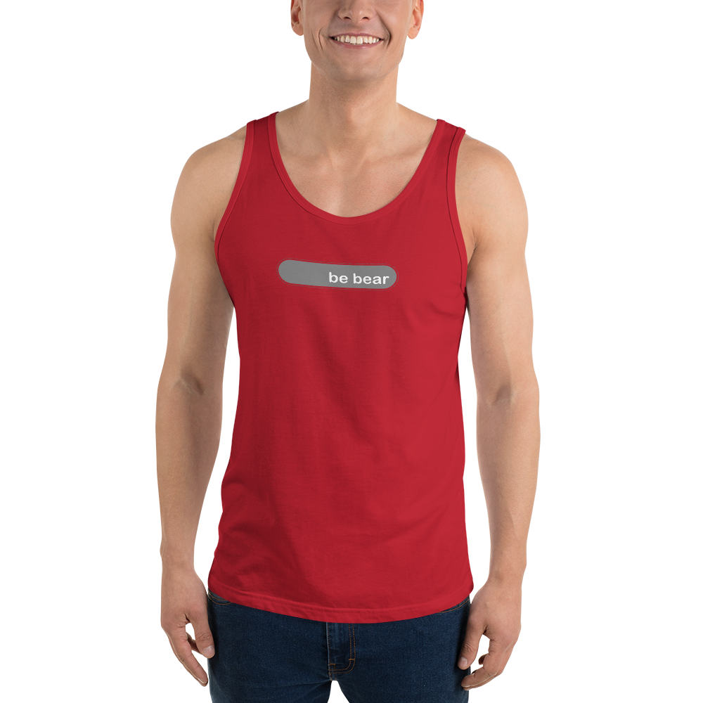 be bear tanks grey and white lettering 