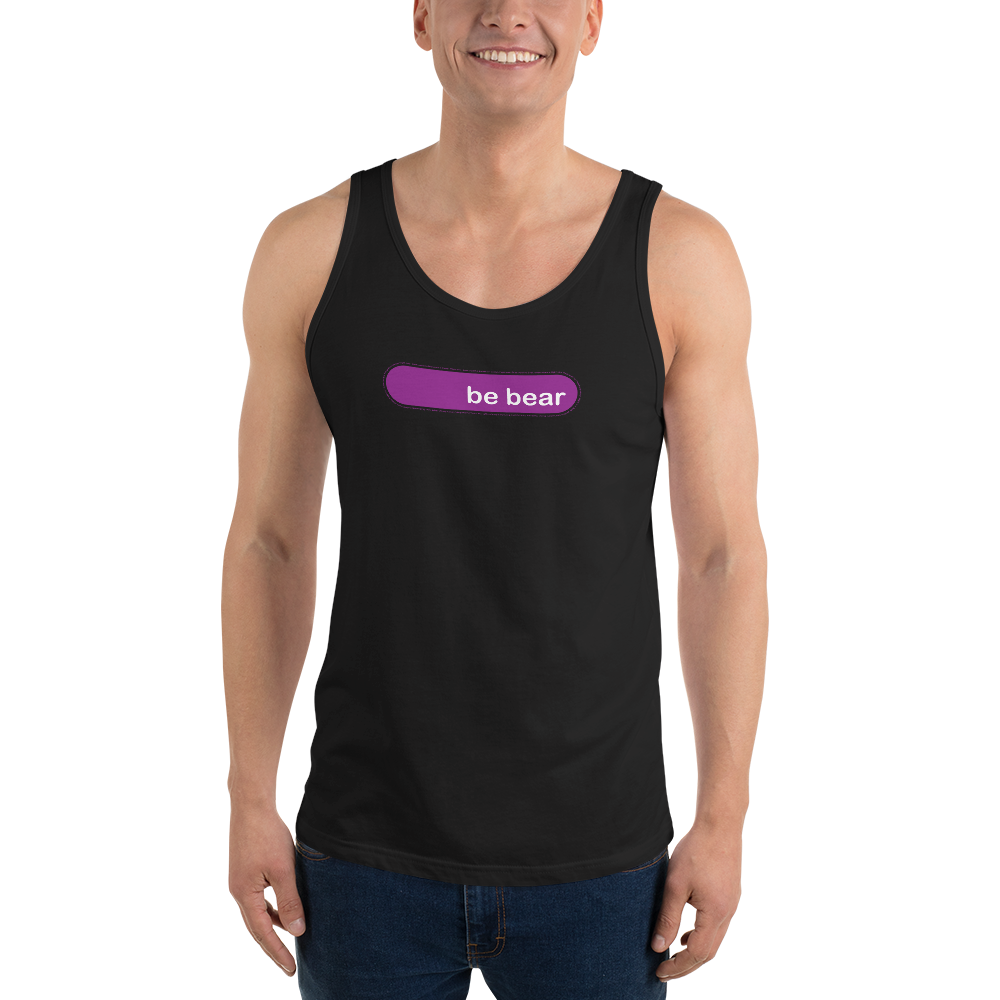 be bear tanks purple and white lettering 
