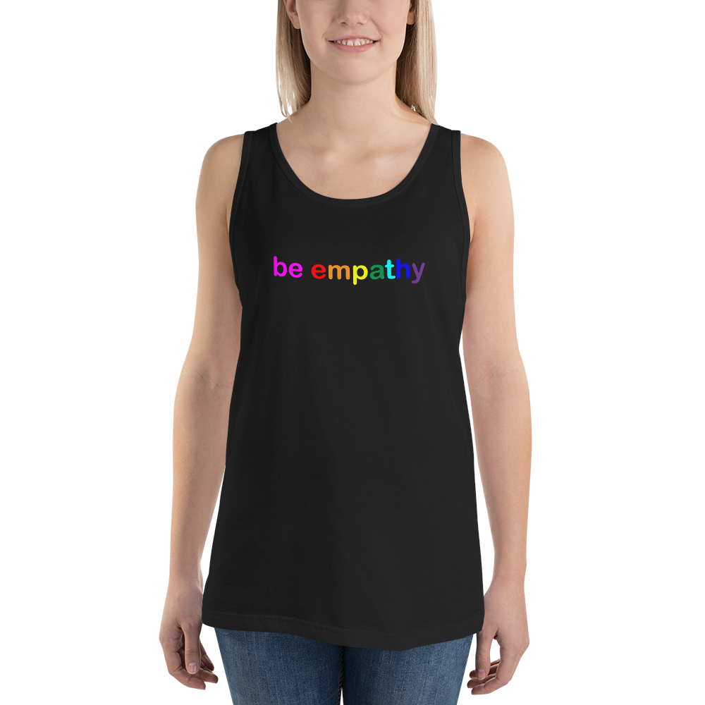be empathy rainbow graphic tanks