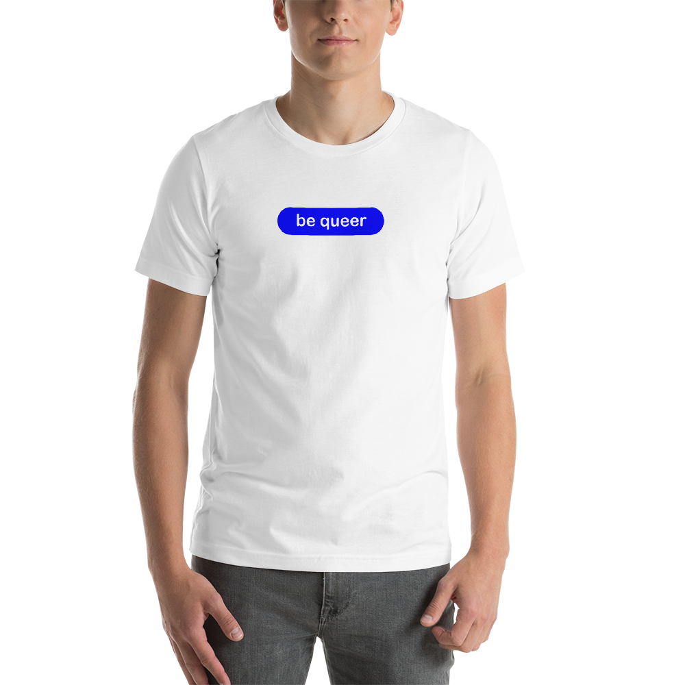 be queer royal blue graphic shirts