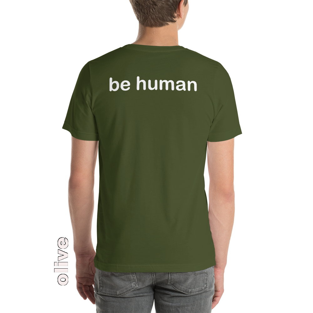 behumanwhiteprintonly_mockup_Back_Mens_Olive.png