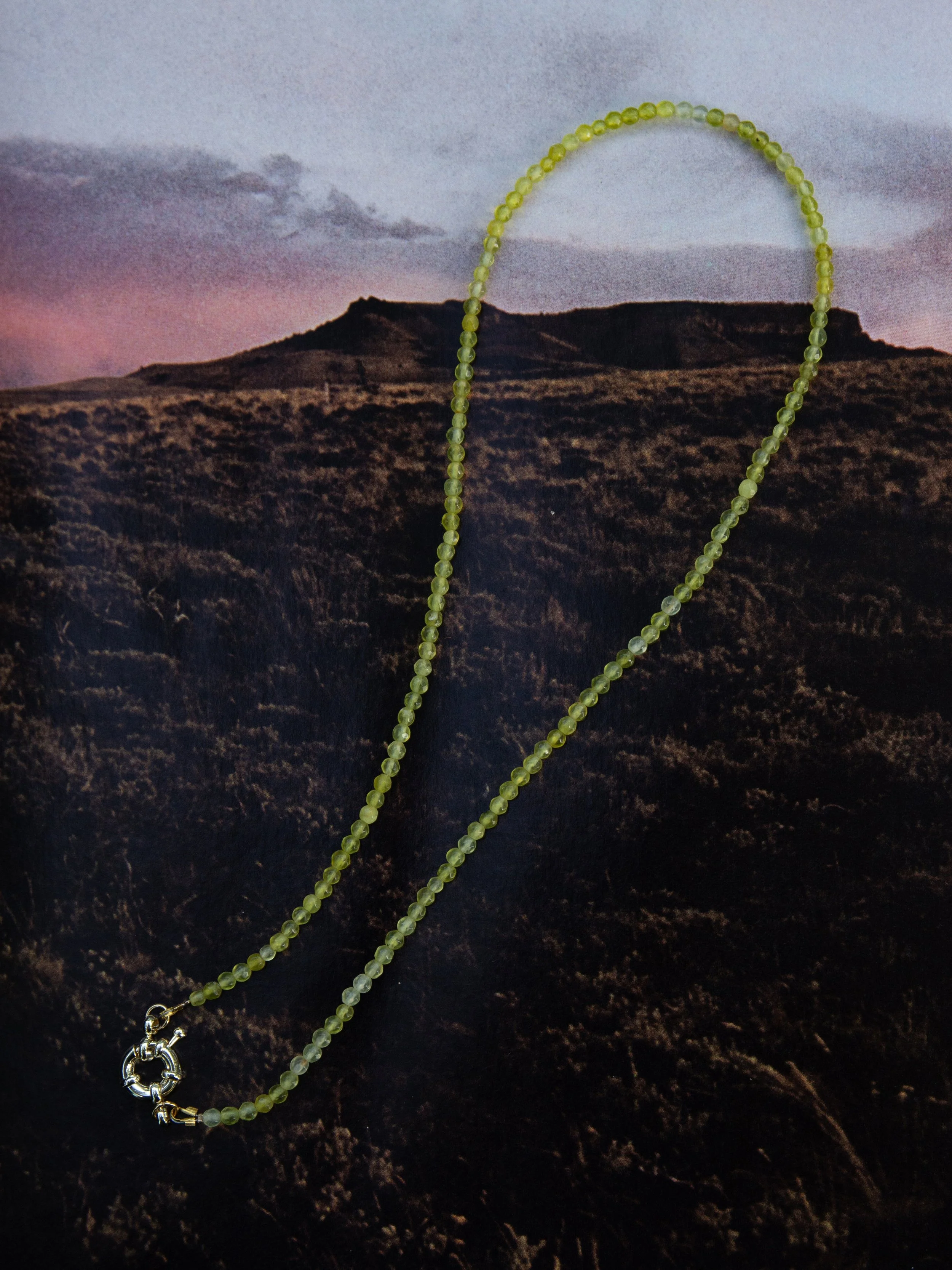 Green Opal Beaded Necklace