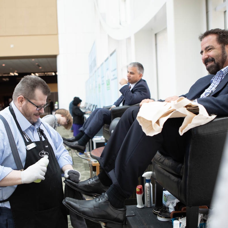 old style shoe shine