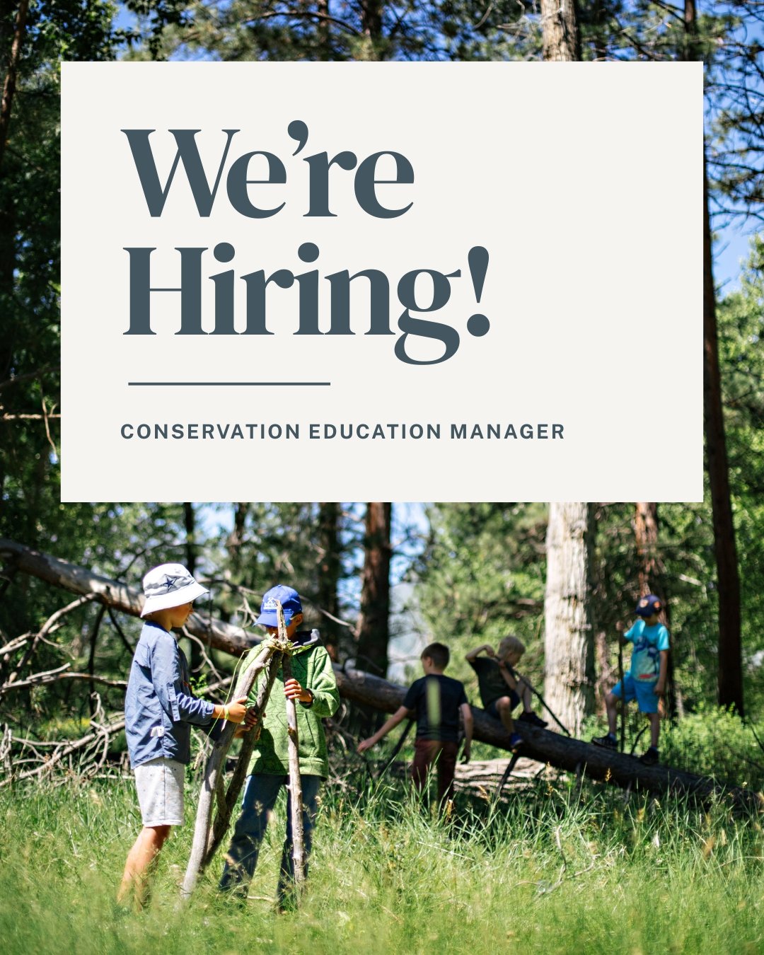 Join the Teller Wildlife Refuge team! We&rsquo;re hiring a Conservation Education Manager to shape and grow education programs that connect people of all ages to the land, wildlife, and conservation.

Visit the link in our profile for the full job de
