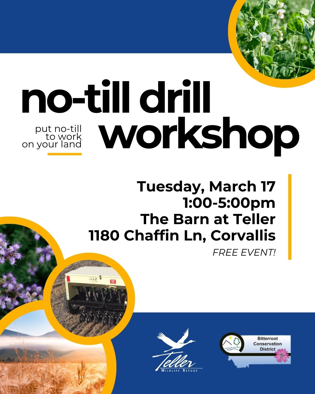 Join us for a FREE afternoon workshop focused on no-till drill use, soil health, and invasive weed management, followed by hands-on field demonstrations using the Remlinger 2300 and Truax Flex II-88 no-till drills. See link in profile for more inform