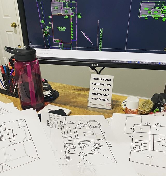 Multitasking today...deck construction docs while my brain is also thinking about creatively redesigning a project with a minimal addition to stretch my clients budget. Safely working from home during Covid and loving my career! #njarchitect #courtne