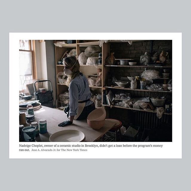 #Repost @chopletceramicstudio
・・・
Owner @nadeigechoplet spoke to the @nytimes about the SBA and PPP loan application process. As many of you know, small businesses have been struggling to receive necessary business loans and unfortunately, our studio