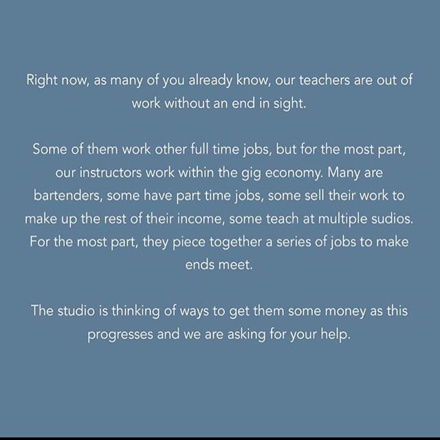 Hey guys, please help support our clay community. Teachers are the life blood of our network, and right now a lot of us are hurting. Shout out to @a.genova and @mdgceramics for making this happen!