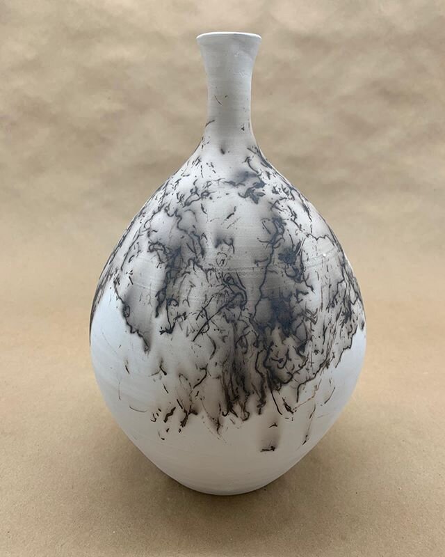 This horse hair raku bottle is available as a part of my Choplet benefit sale!

100% of profits goes to support Choplet&rsquo;s staff, teachers and will help fund the daily operations of the studio. Let&rsquo;s make sure that this vibrant, loving com