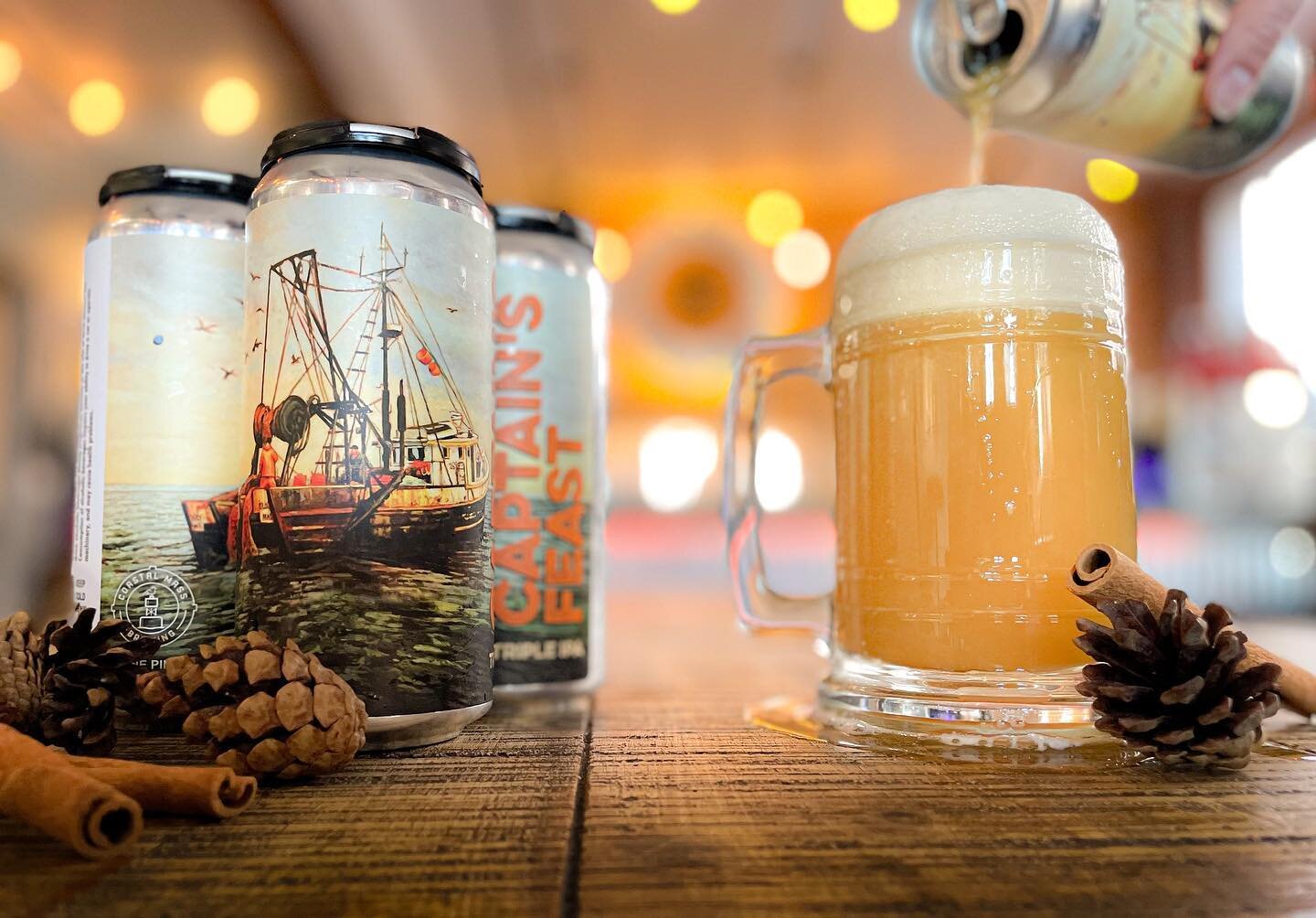 Thanksgiving week is finally here &amp; we have the beers that will pair perfectly with your meals from the turkey to the pumpkin pie! 🦃 🥧 

First up is our long awaited Captain's Feast! Our New England Triple IPA brewed with Citra, Simcoe and Gala