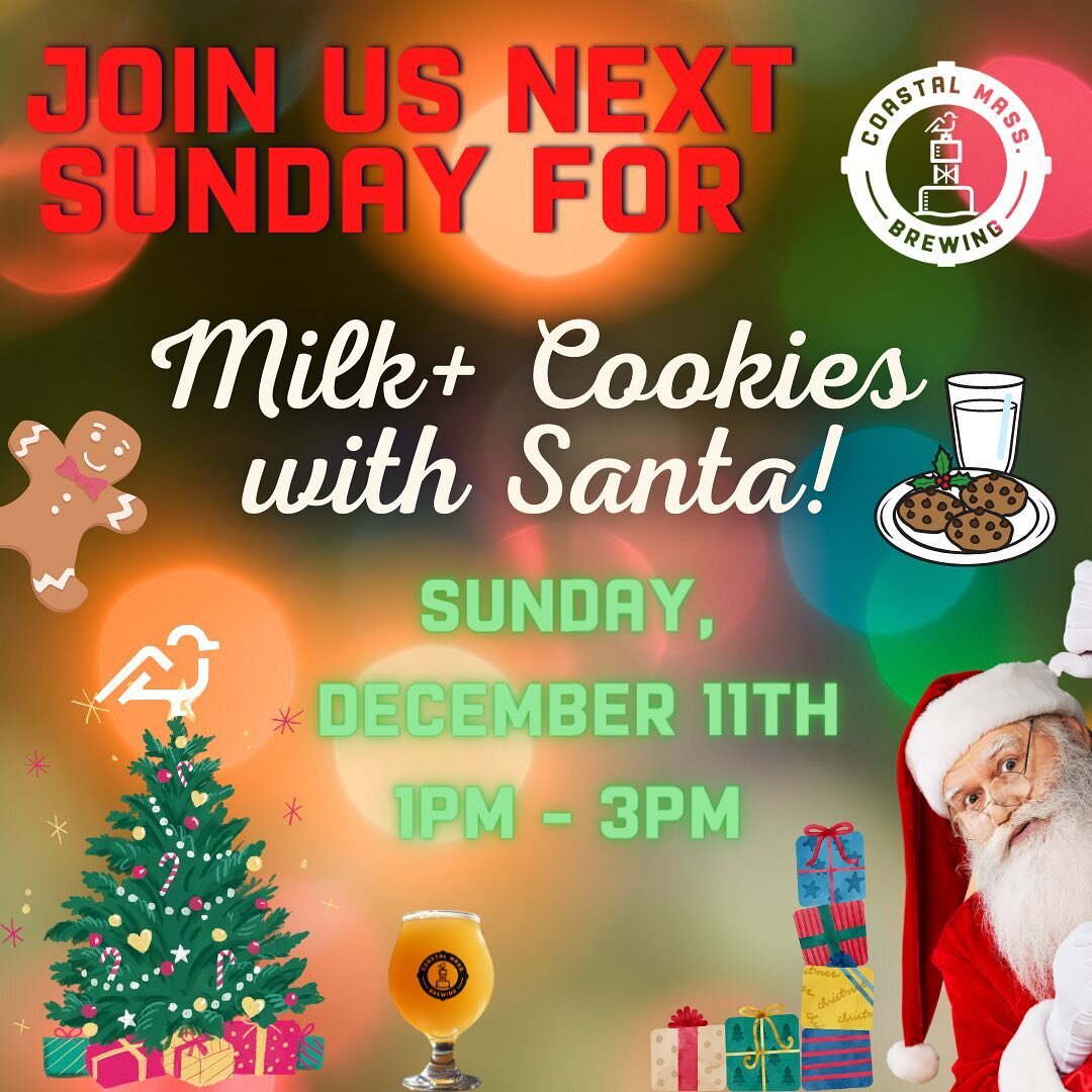 Happy Holidays CMB fam! 🎅🏻🧑🏼&zwj;🎄

This Sunday 12/11 we have a special surprise event for the kids! 👧🏼 👦🏽 👶🏻🧒🏾

Santa will be coming to the Taproom from 1pm - 3pm! 🎄🎅🏻

There will be free milk and cookies for the kiddos and parents c