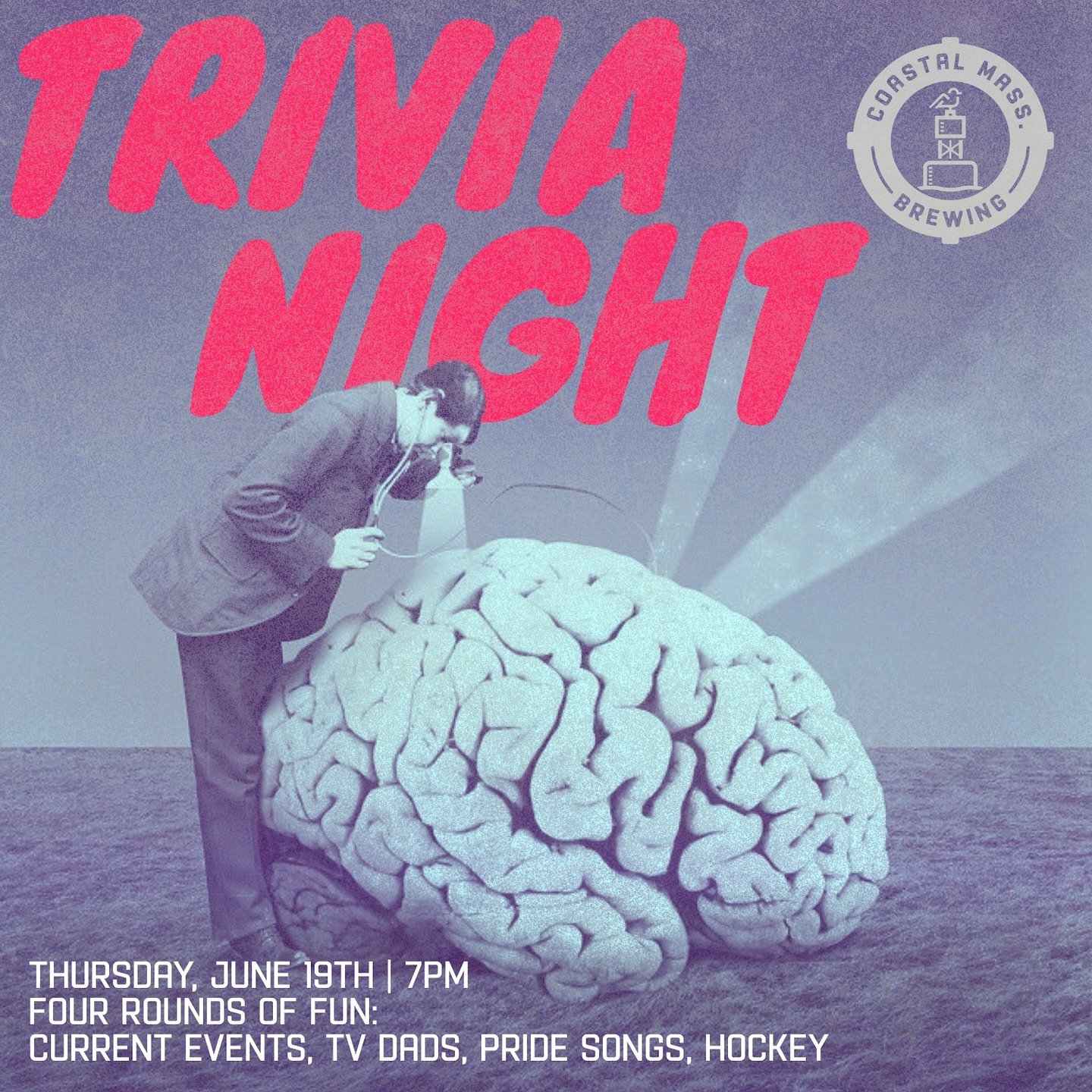 TRIVIA NIGHT THIS THURSDAY! 

Kick off Thirsty Thursday with @sadgrl__ and her four rounds of trivia! Grab your buds, make a team of no more than 6 peeps, and test your knowledge for a chance to win a Coastal Mass Gift Card! 

#pubtrivia #thingstodo 