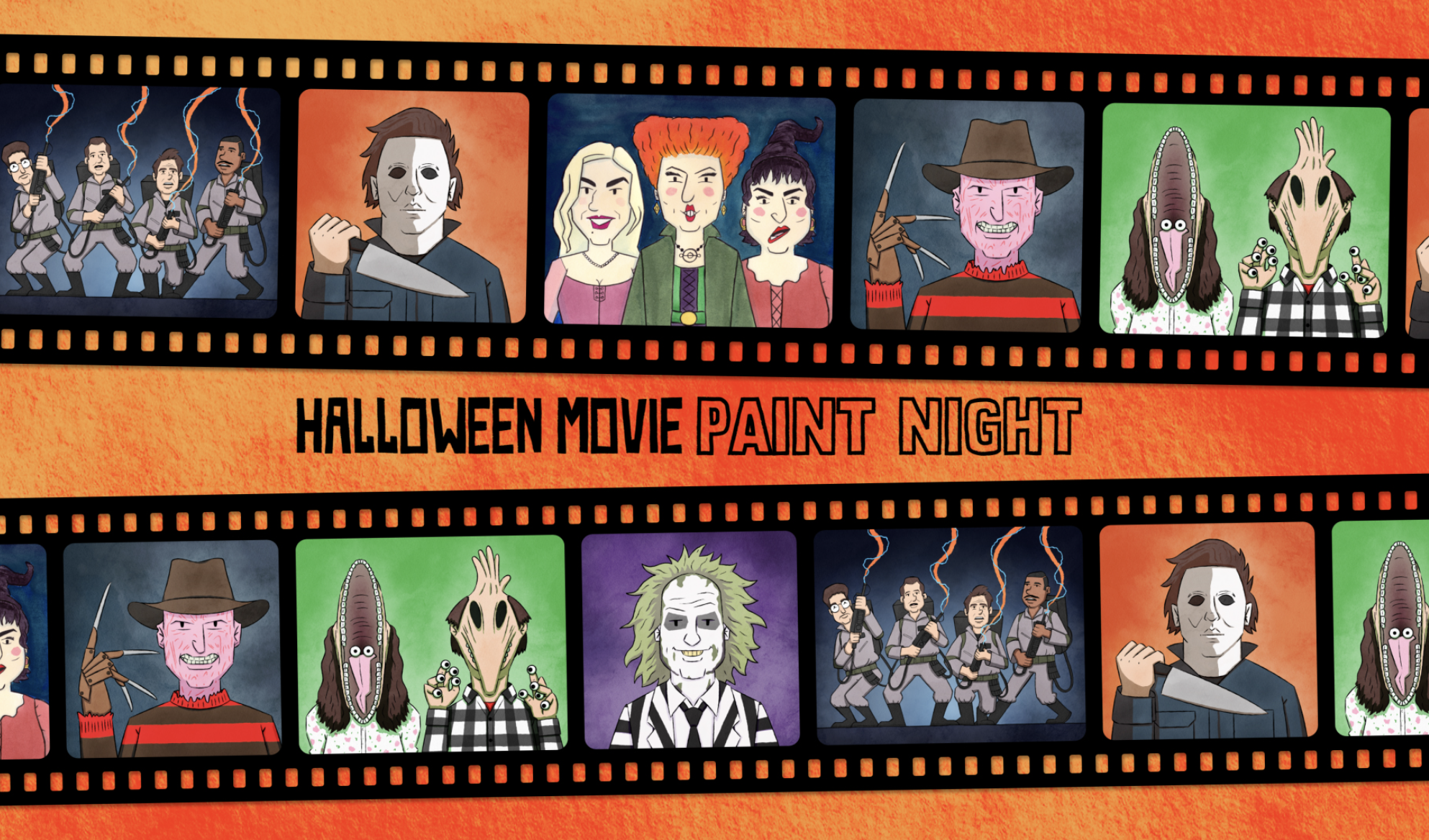 Halloween Movie Paint Night