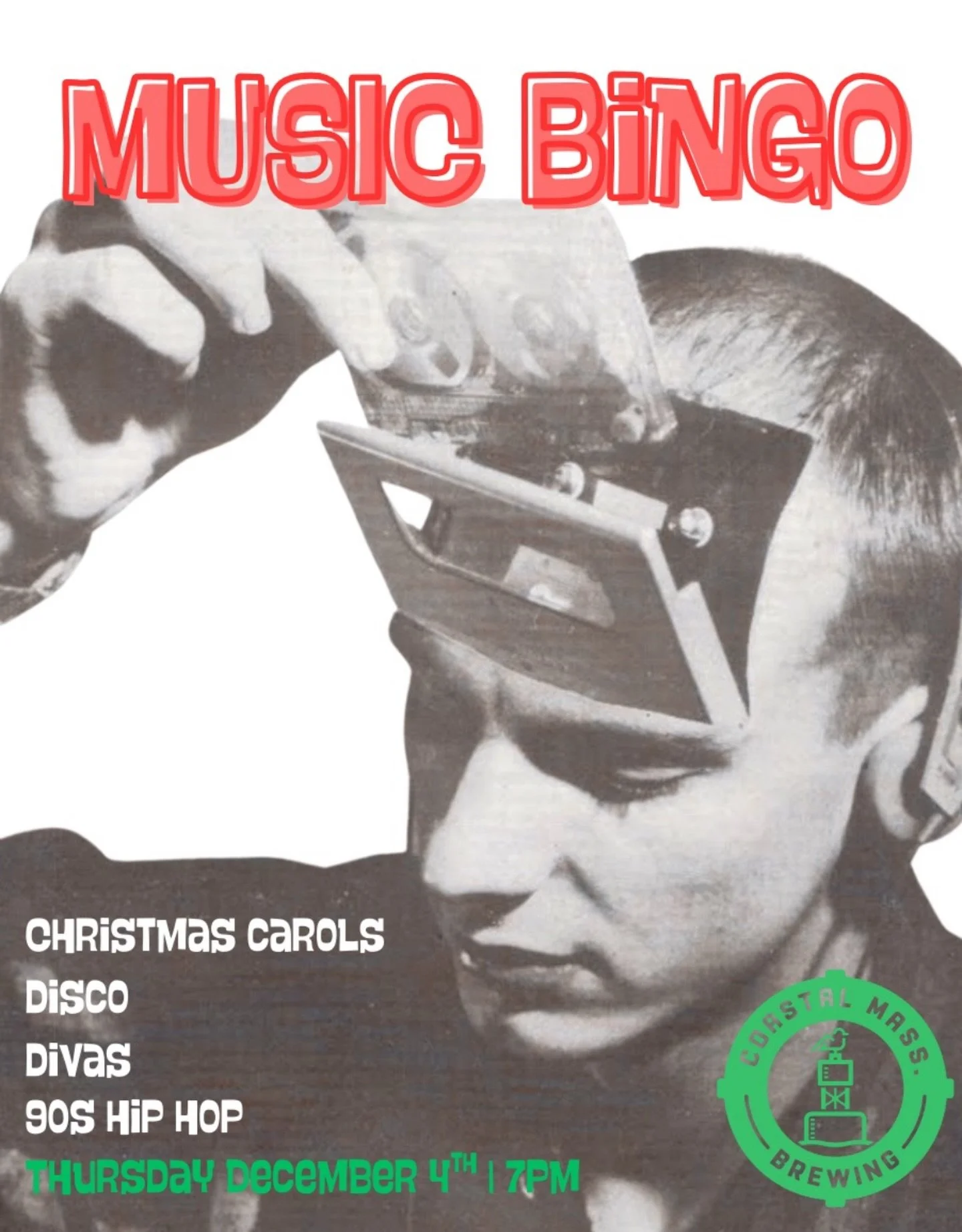 MUSIC BINGO: This Thursday! Come down to the Taproom and get in the holiday spirit with Christmas Carol Music Bingo, but fret not, there will be other categories like: Disco, Divas (think Whitney, think Mariah) and finally 90s hip hop! See you Thursd