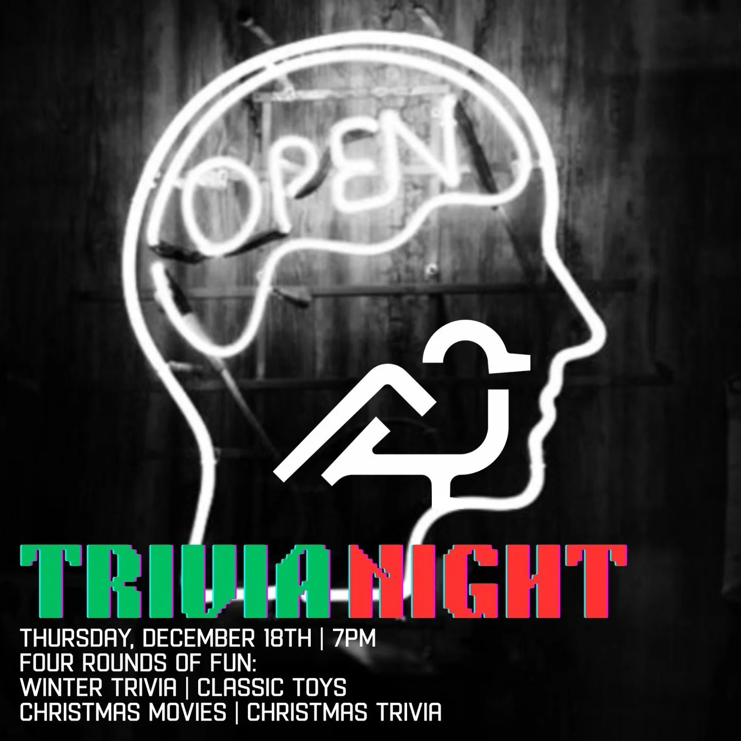 Trivia Night is TOMORROW!
We have some seasonal themed rounds to get you in that Holiday spirit! Trivia starts at 7pm and teams of 6 are the max. Come in and drink beer, have fun with friends and family all for the chance to win a gift card that you 