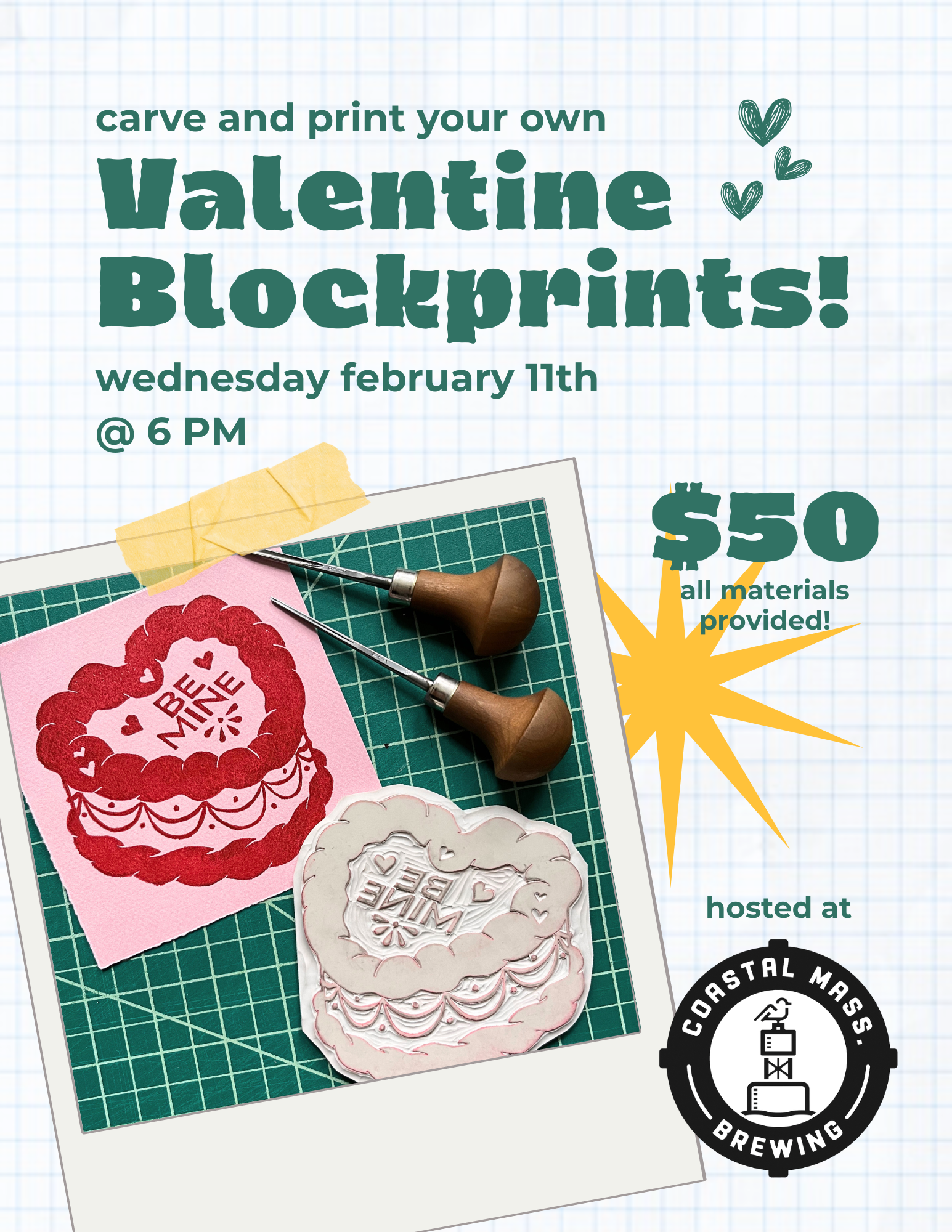 Valentine's Blockprinting Workshop