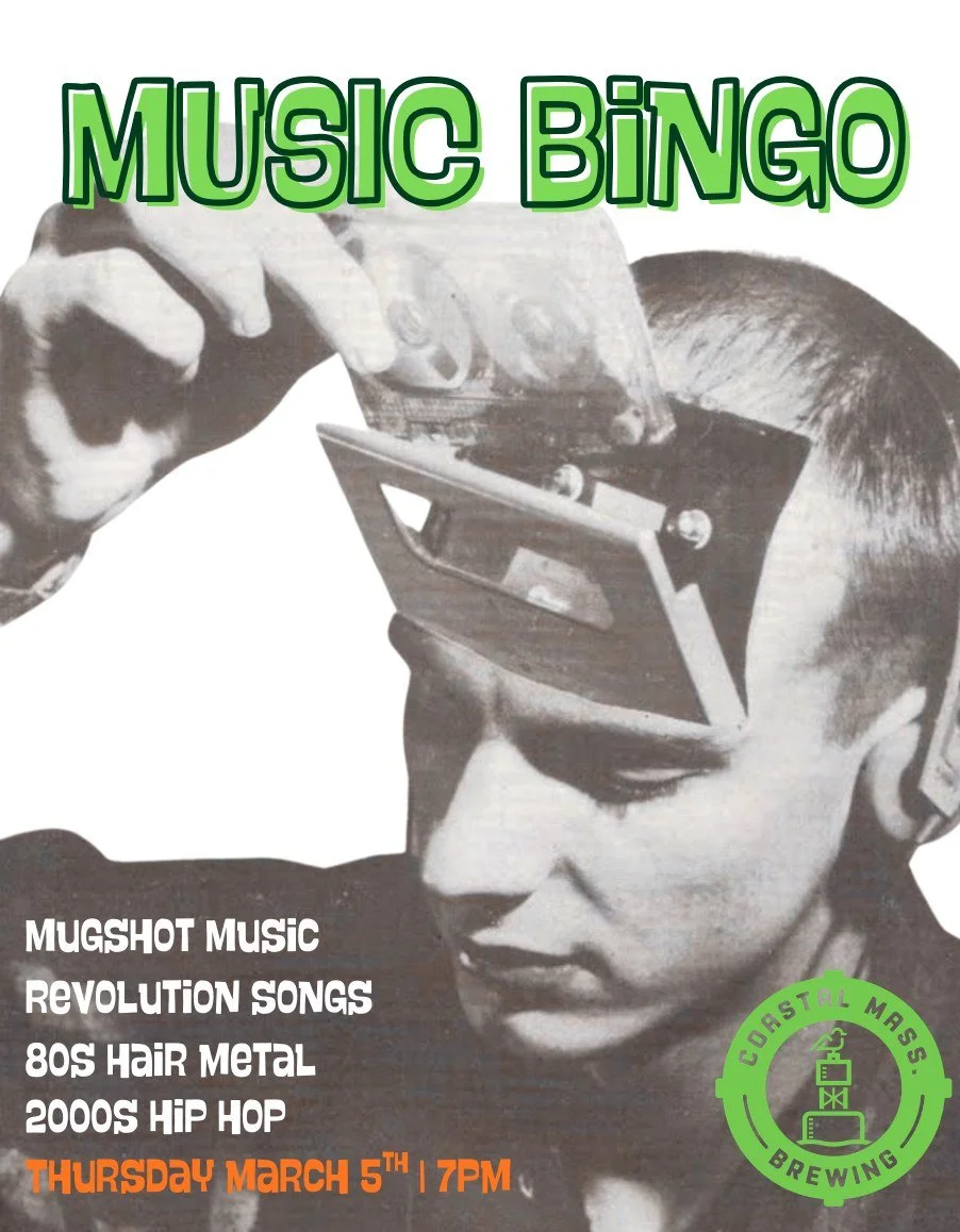 MUSIC BINGO IS THIS WEEK! We have Songs about Revolution, 80s Hair Metal, 2000s Hip Hop and finally "Mugshot Music", you may be asking yourself what exactly is that? Well it's songs from artists who have a mugshot, but the bingo board is th