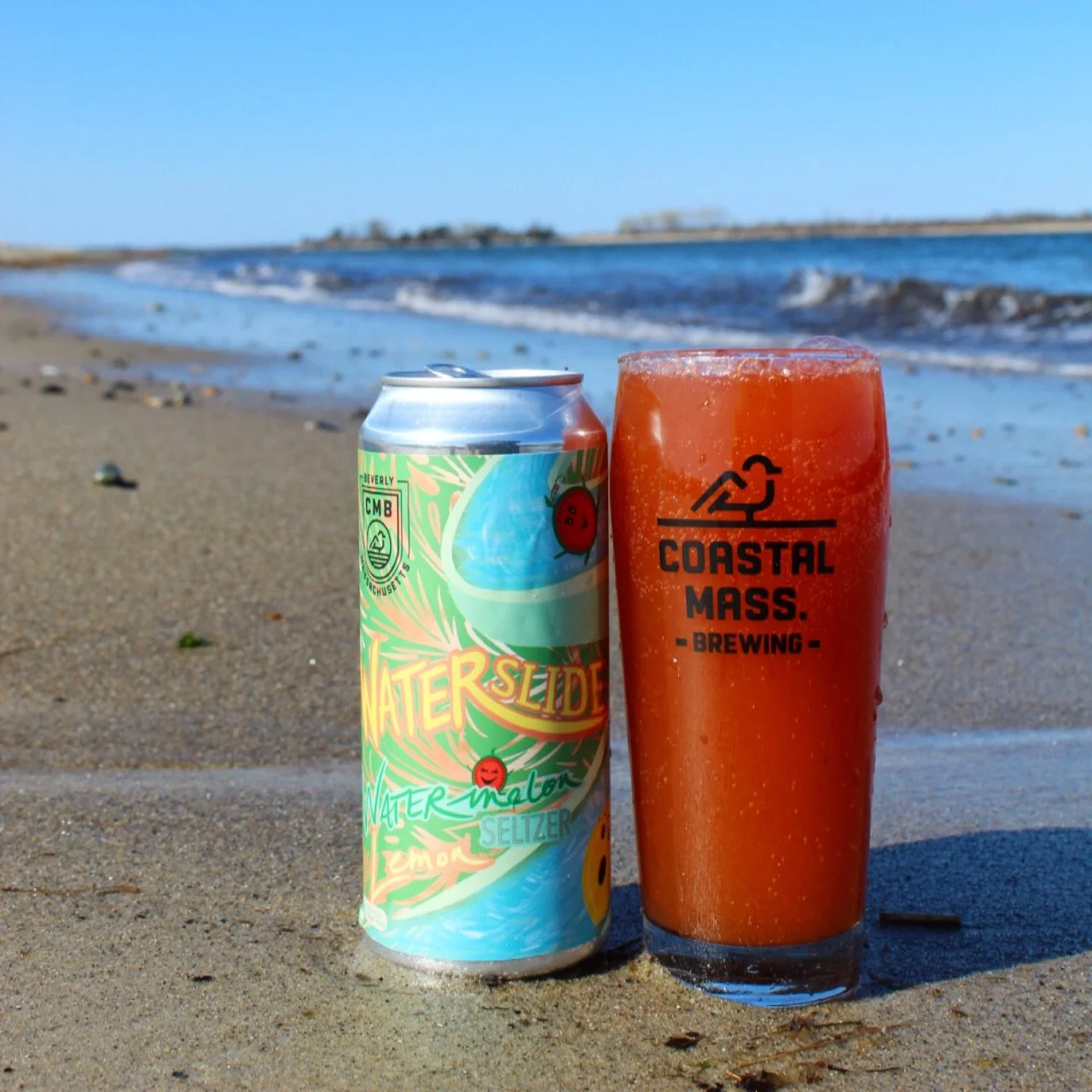 Warmer weather is upon us which means&hellip;WATERSLIDE WATERMELON LEMON 🍋 🍉 
Hard Seltzer made with real fruit pur&eacute;es 

Come in tomorrow from 3-10pm and grab a glass on draft and take some cans to go home! Cheers!

#waterslide #hardseltzer 