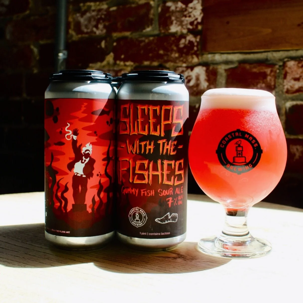 Sleeps with the Fishes is now available at our Taproom in cans to go and on draft! Come in tonight from 3-10pm and get a taste of this collar with @lostshoebrews! It&rsquo;s the sweet treat you deserve on a Wednesday ❤️

Sour ale brewed with cherries