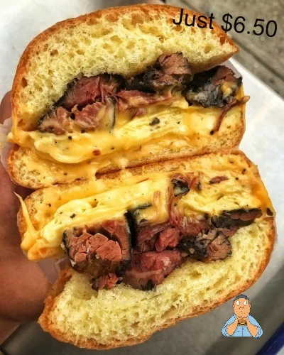 Pastrami Egg and cheese sandwich