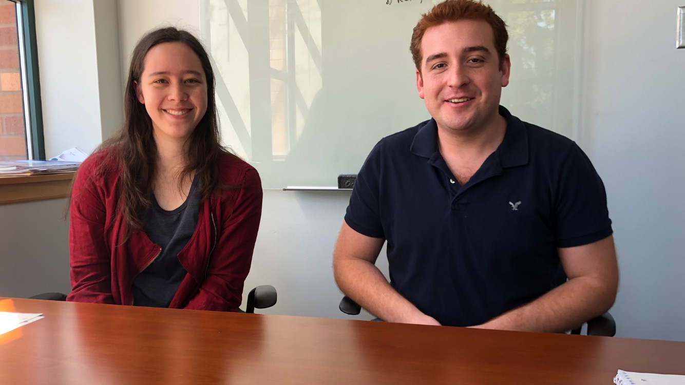 June 2019: Two graduate students join the lab. Welcome Zoe Irons and Gabriel Luna.