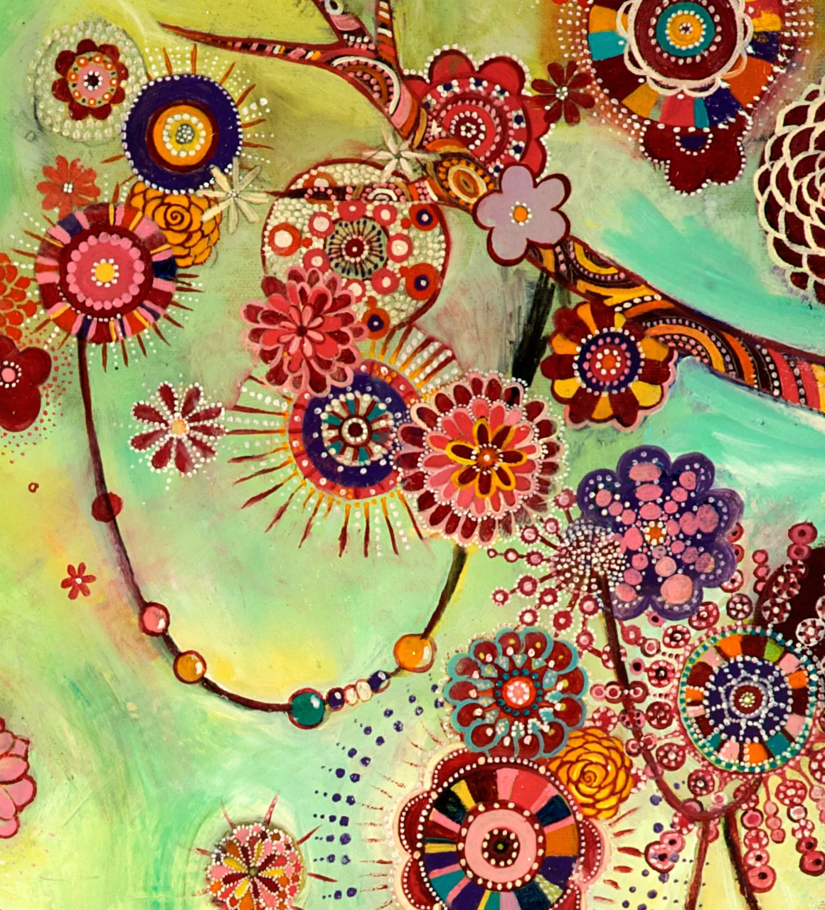 Detail, Beaded Forest with Hidden Trees