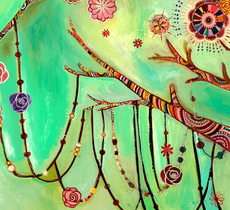 Detail, Beaded Forest with Hidden Trees