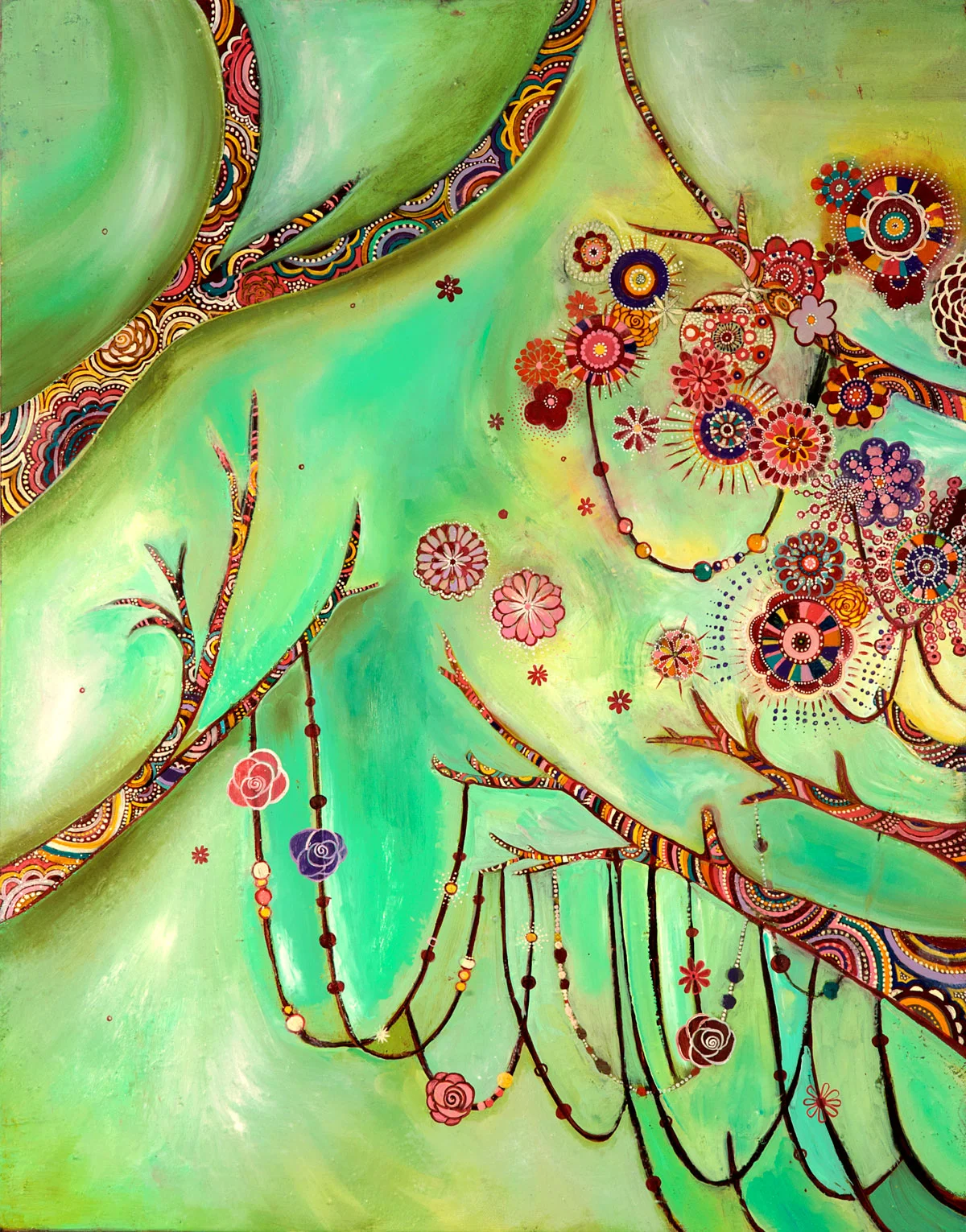 Beaded Forest with Hidden Trees
