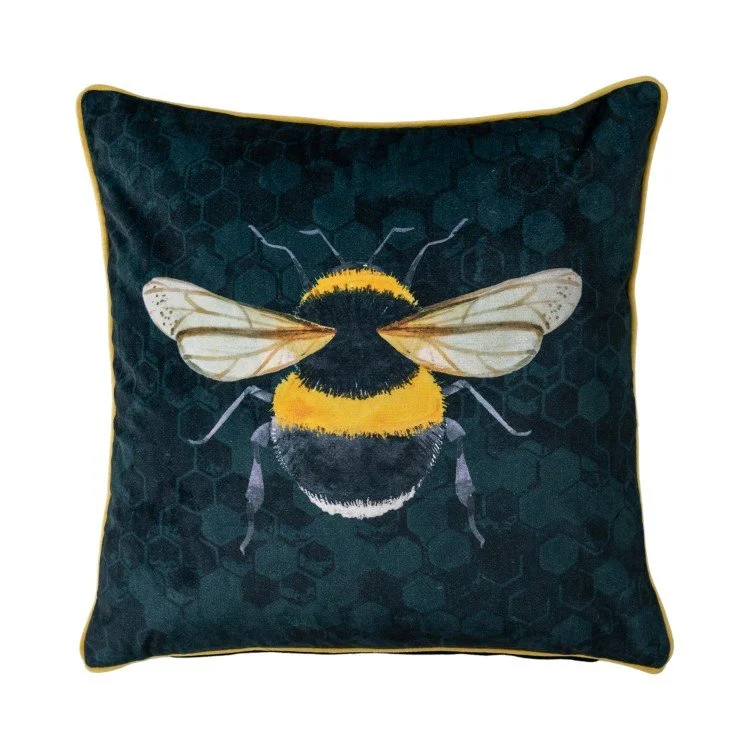 Velvet Bee Cushion — Jazz Hotel + Home