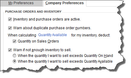 QuickBooks needs to know what your intentions are when it comes to inventory tracking. 