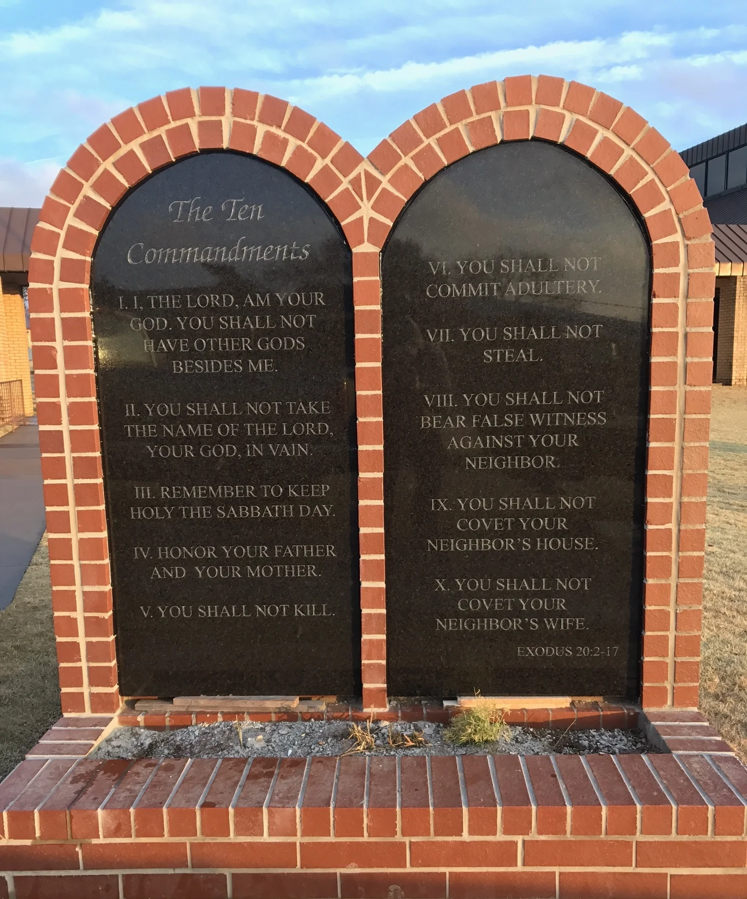 10 Commandments, St. Wenceslaus Catholic Church, Prague, OK