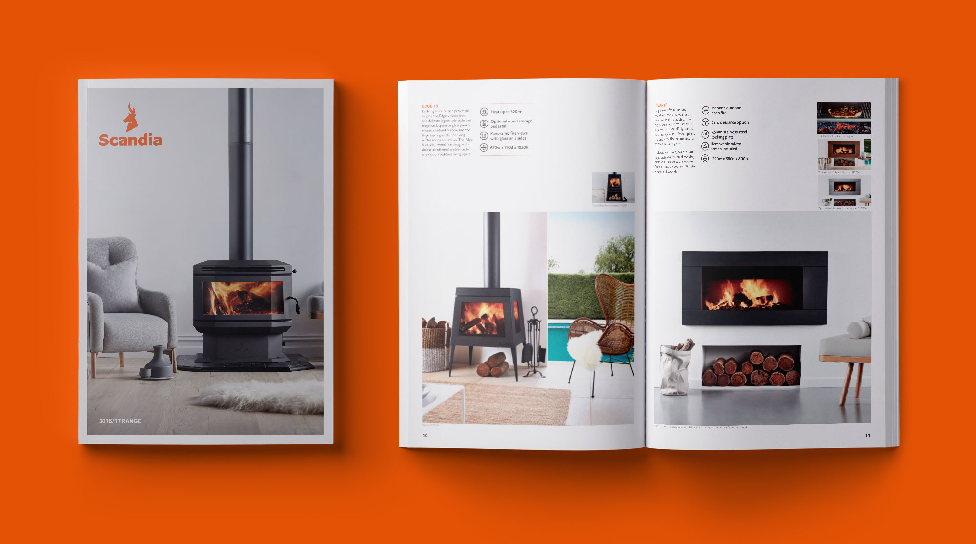 Anchored on the dynamic silhouette of a reindeer head, commonly mounted above European fireplaces, the bold design brought part antlers-part flames to life for maximum impact. The brand and communications rollout has exceeded sales expectations by 50% placing Scandia in a strong position to dominate the Australian woodstove market.