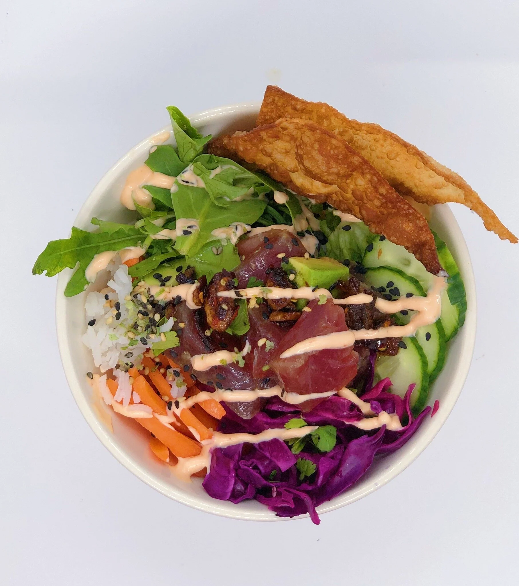 Tuna Poke Bowl with Quick Pickled Cabbage