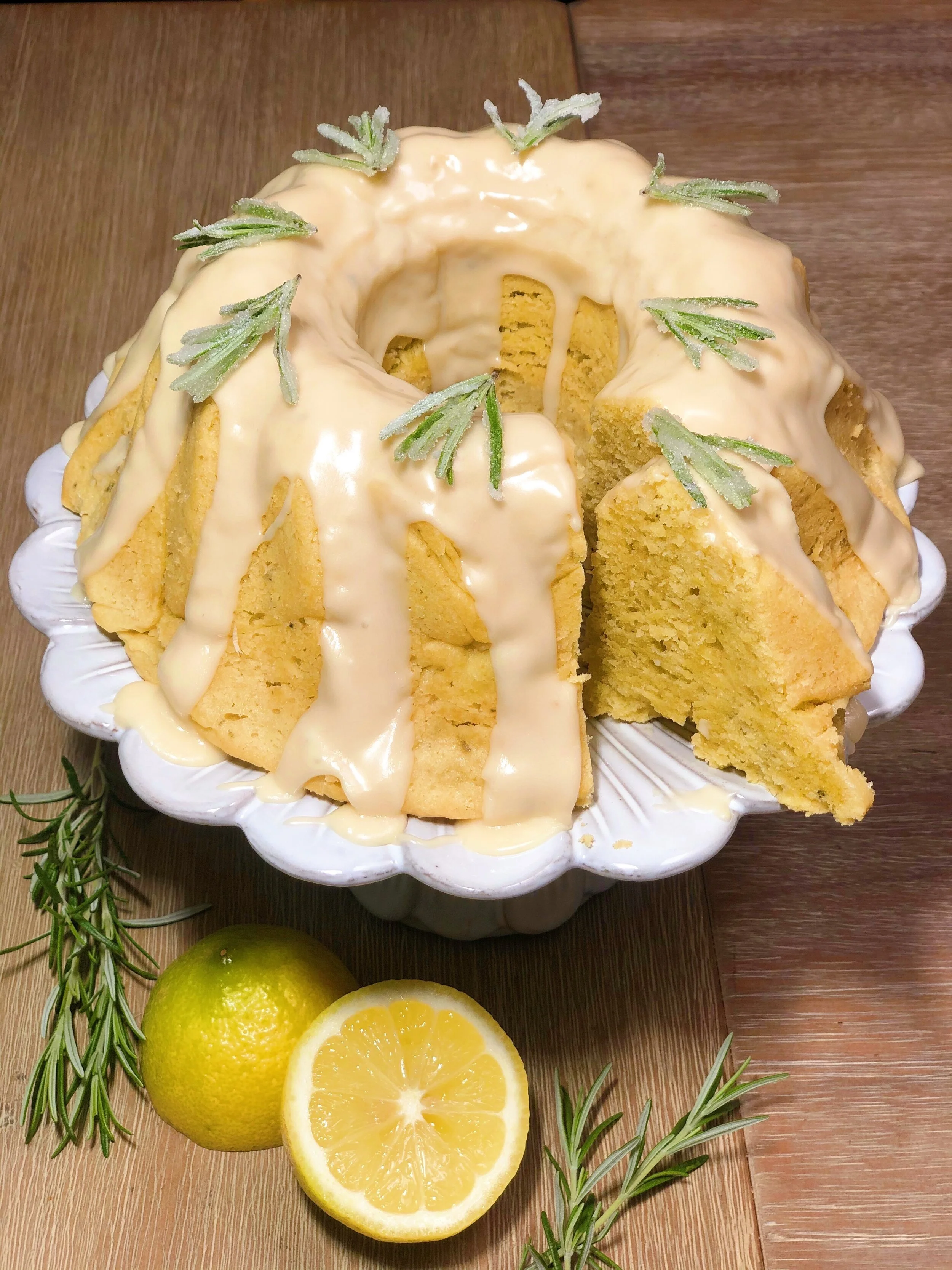 Lemon Rosemary Olive Oil Cake 