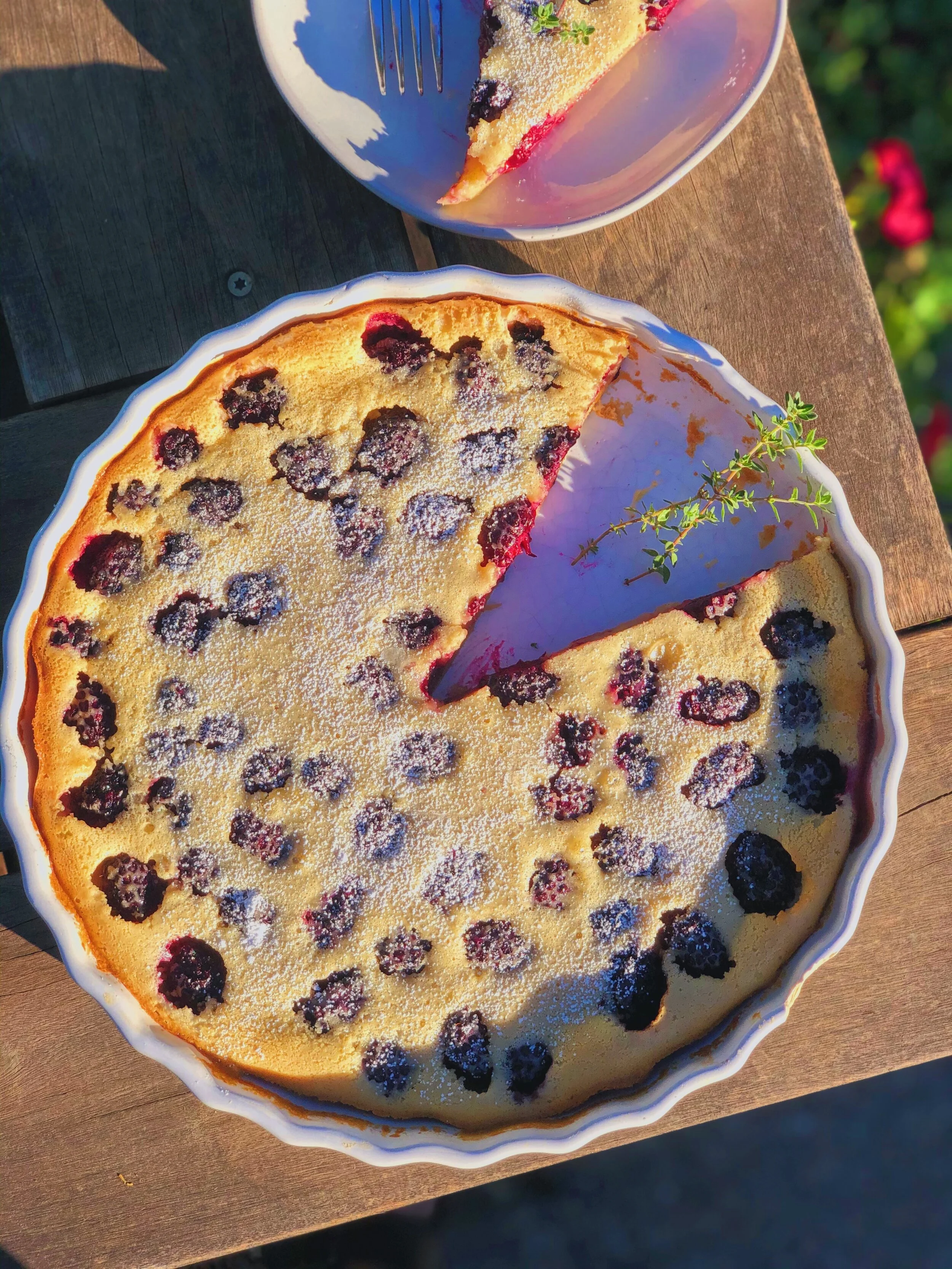 Blackberry Thyme Clafoutis