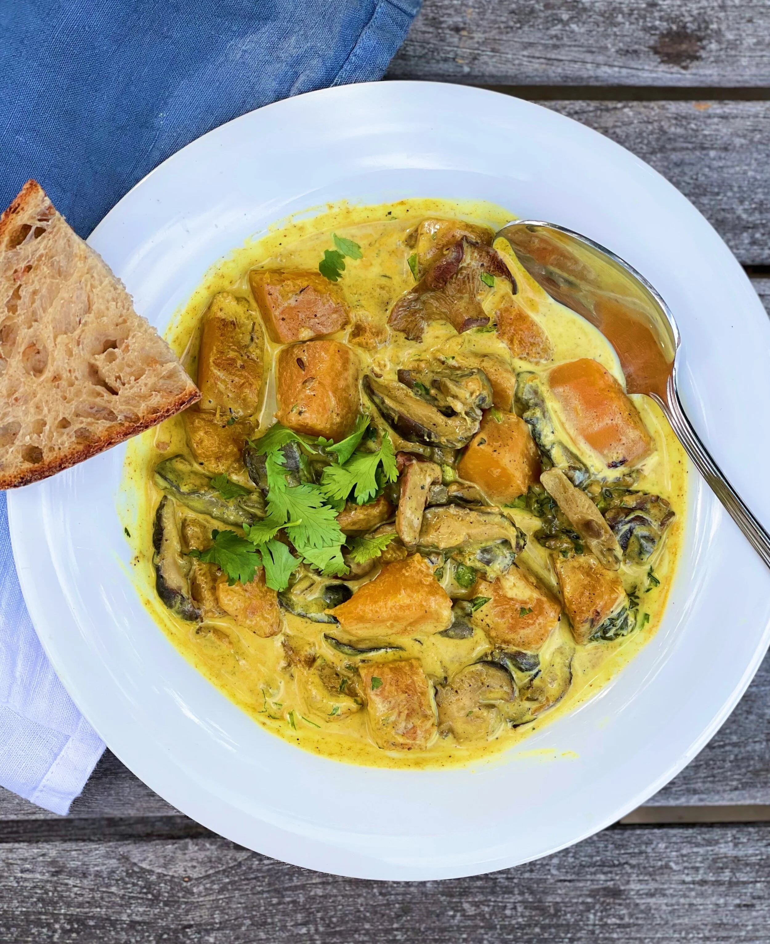 Butternut Squash and Mushroom Coconut Curry