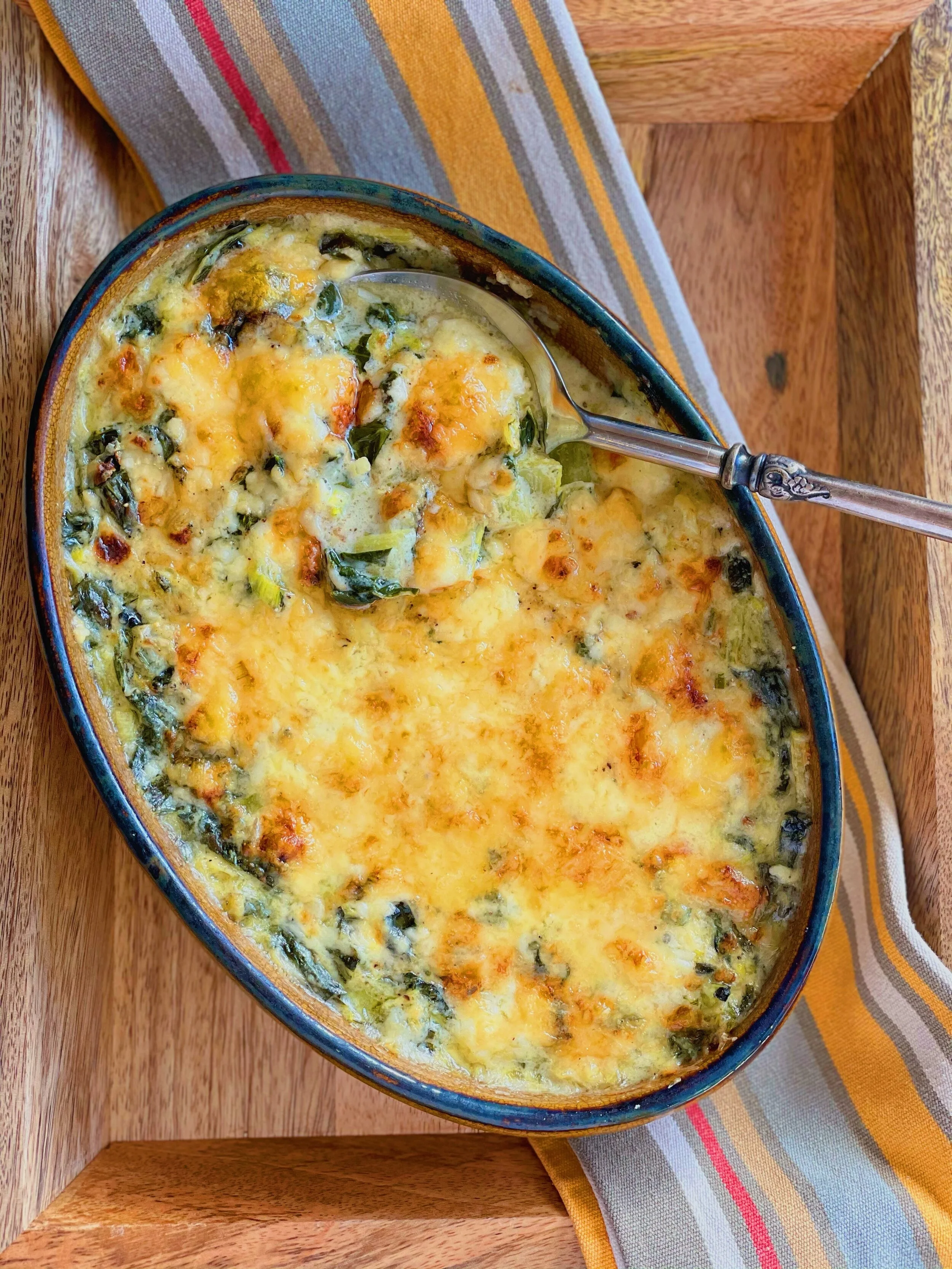 Easy Bok Choy Gratin with Gruyere